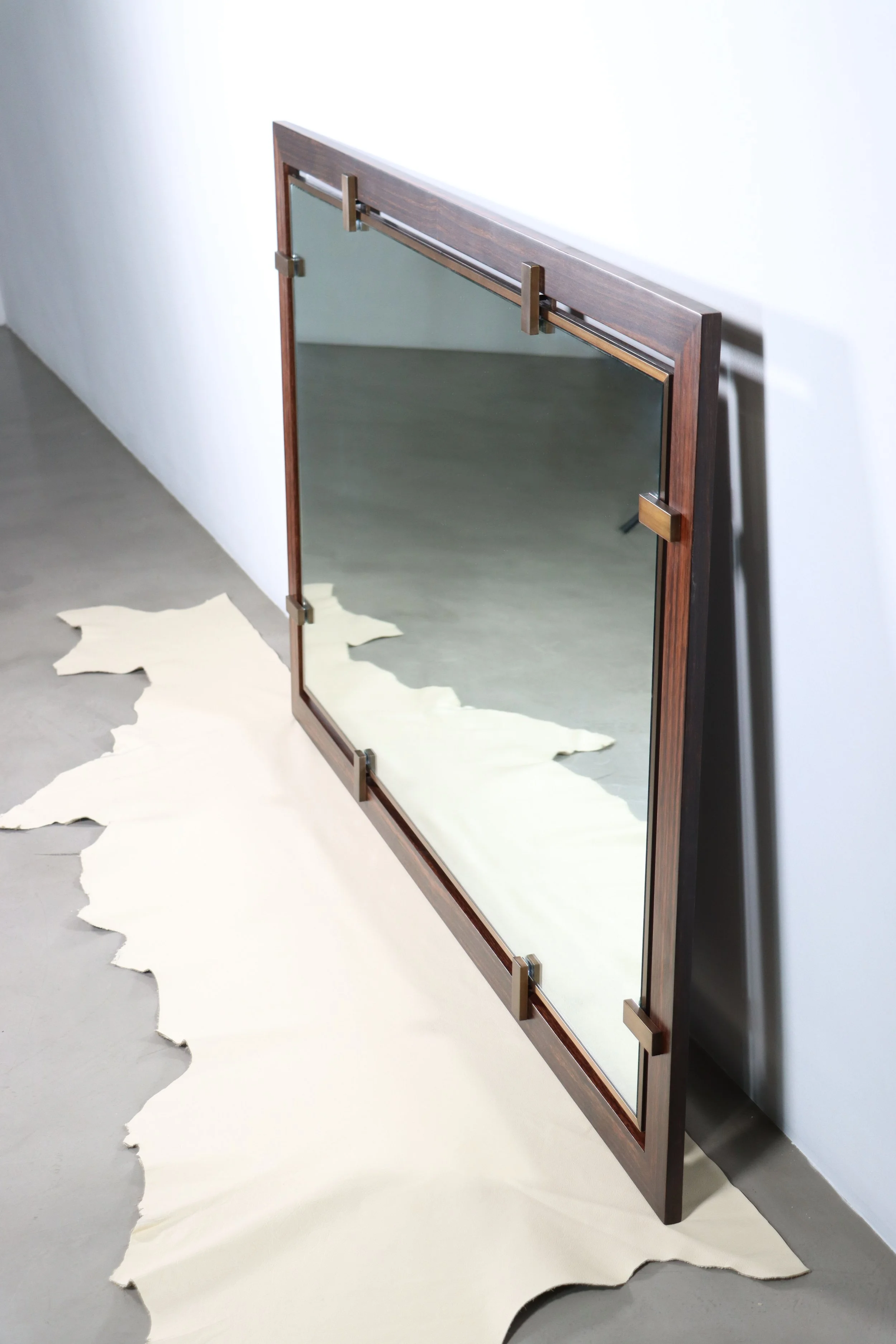 07 Macassar Ebony and Bronze Hanging Mirror by Costantini.JPG