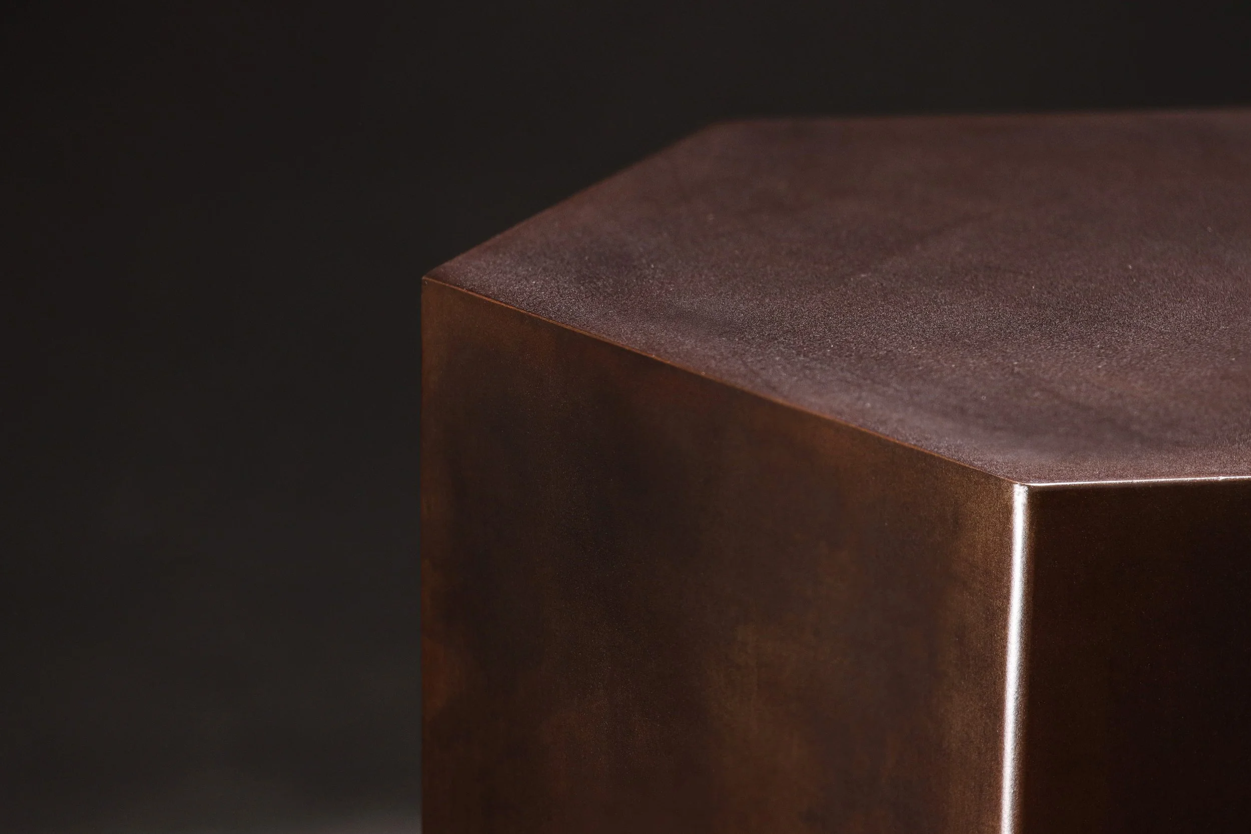 Ettore Hex Table Oxidized Steel by Costantini 08.jpg