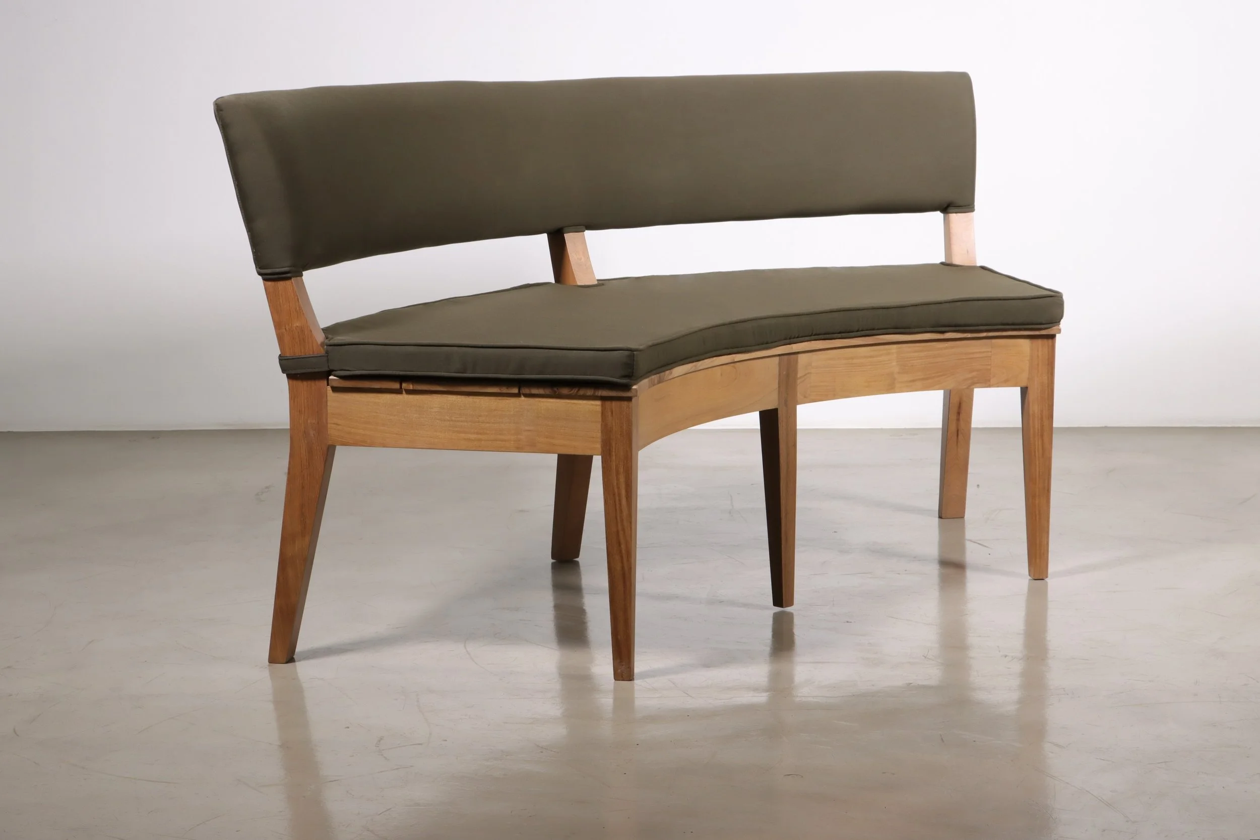 Customizable Outdoor Teak Curved Bruno Dining Bench from Costantini 00.JPG