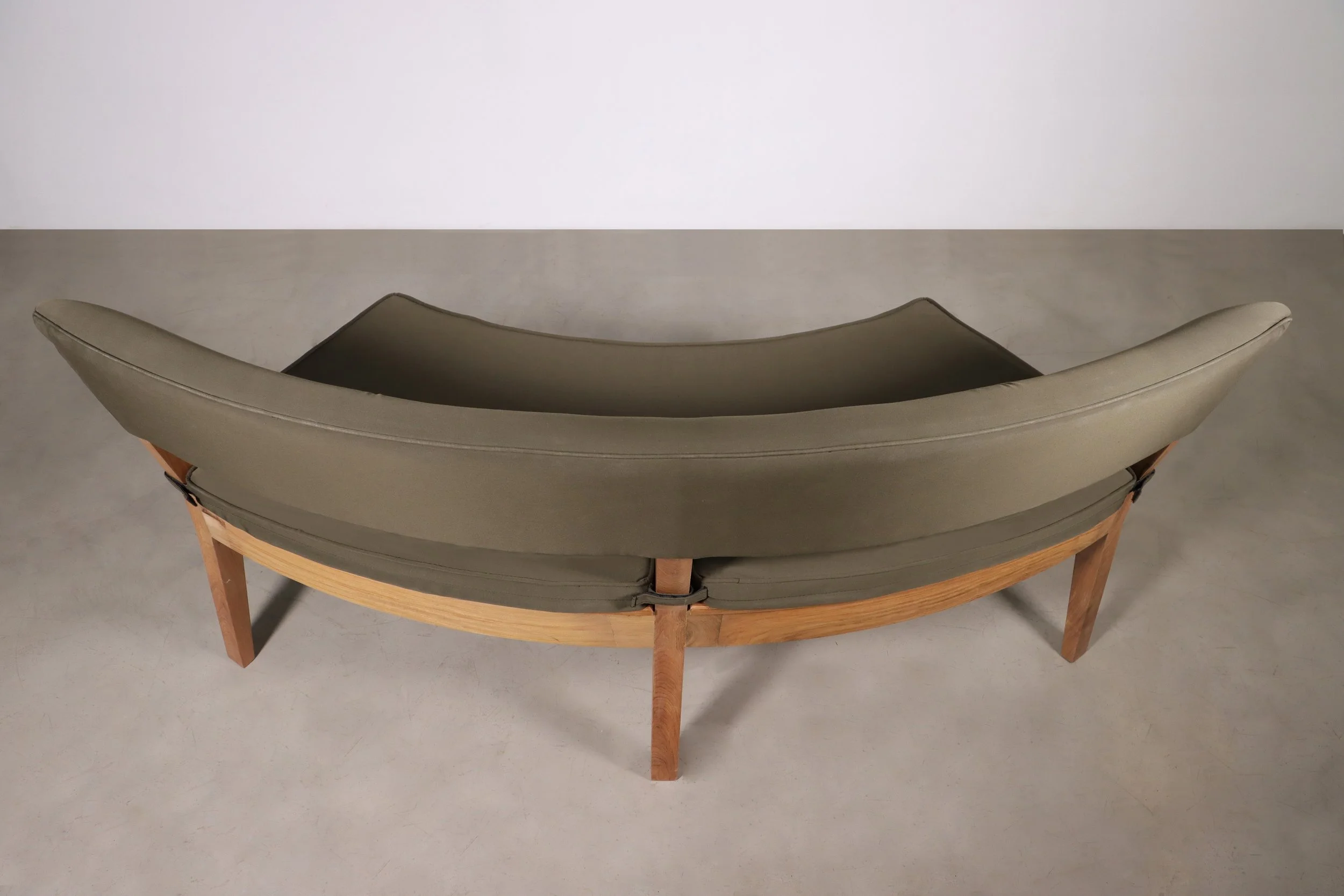 Customizable Outdoor Teak Curved Bruno Dining Bench from Costantini 07.JPG