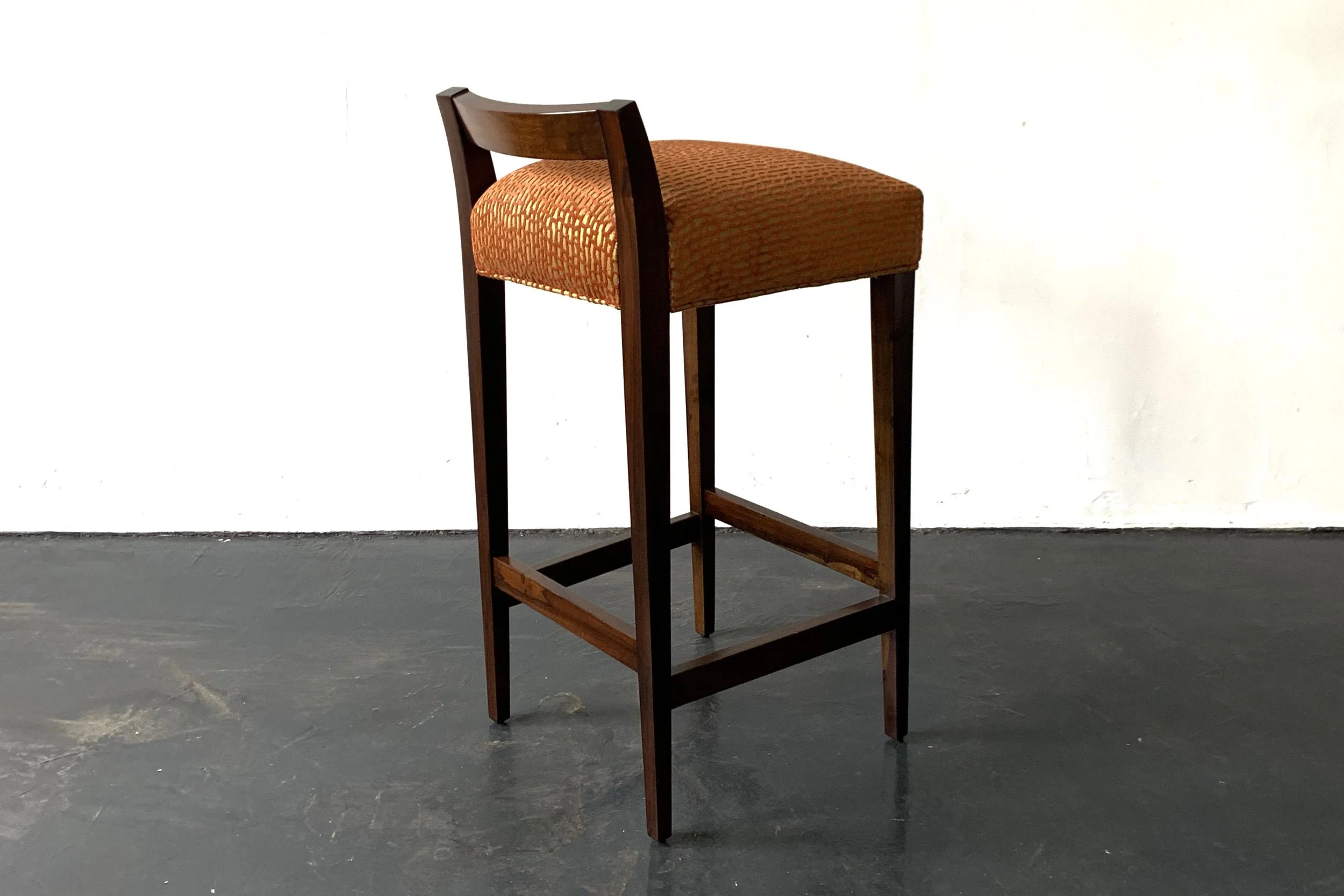 Umberto Stool Orange Fabric Set of 6 by Costantini 04.jpeg