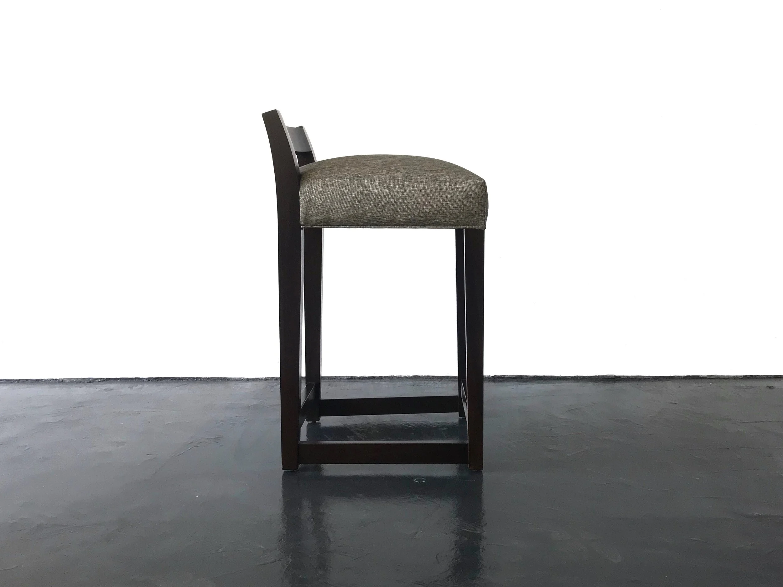 Umberto Stool in Gray Fabric Set of 4 by Costantini 03.jpeg