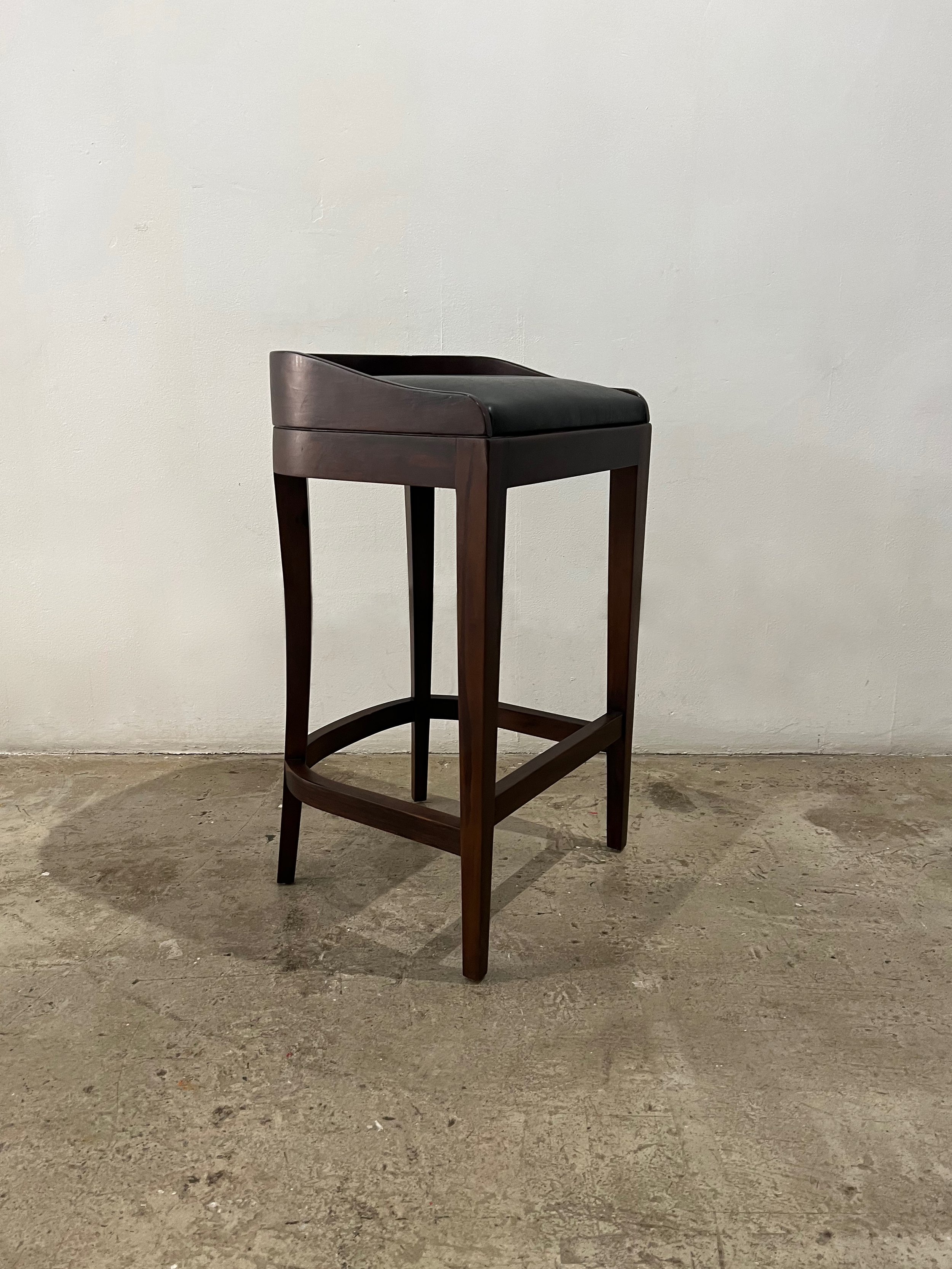 Pia Stool in Black Leather by Costantini 00.jpeg