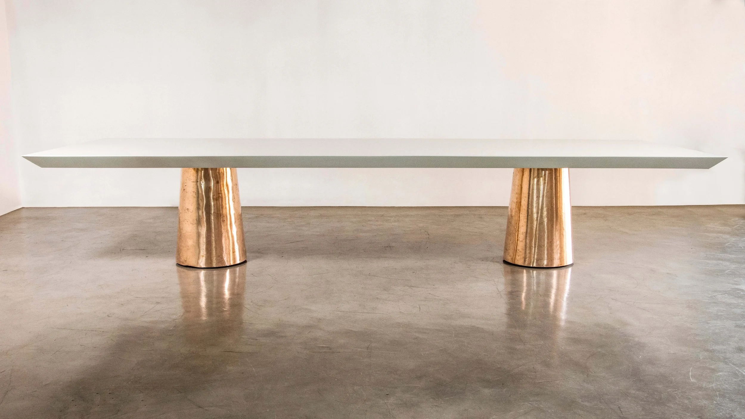 Benino Cast Bronze Twin Pedestal Dining Table from Costantini 01.jpg
