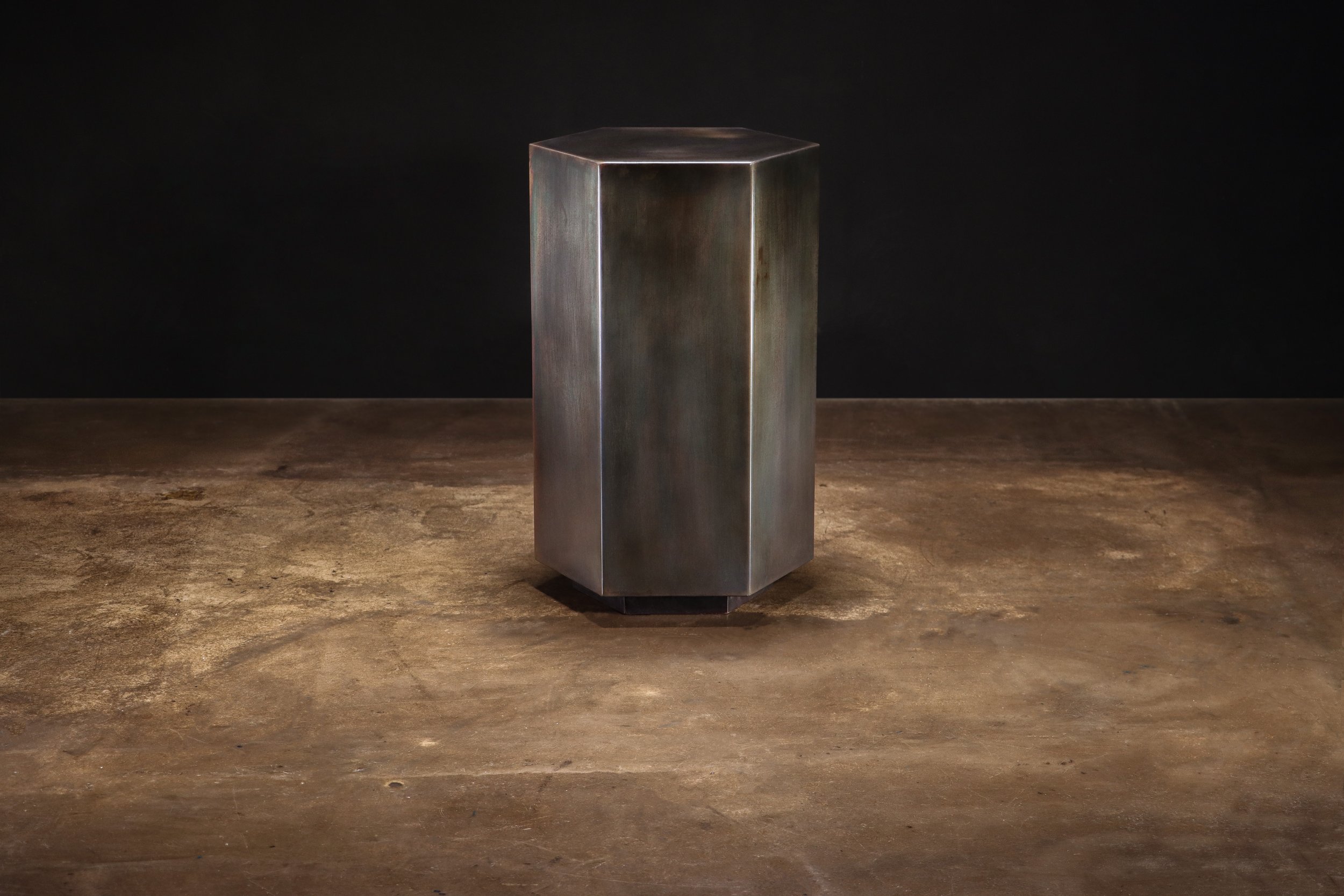 Ettore Hex Table Burnished Steel by Costantini 00.jpg