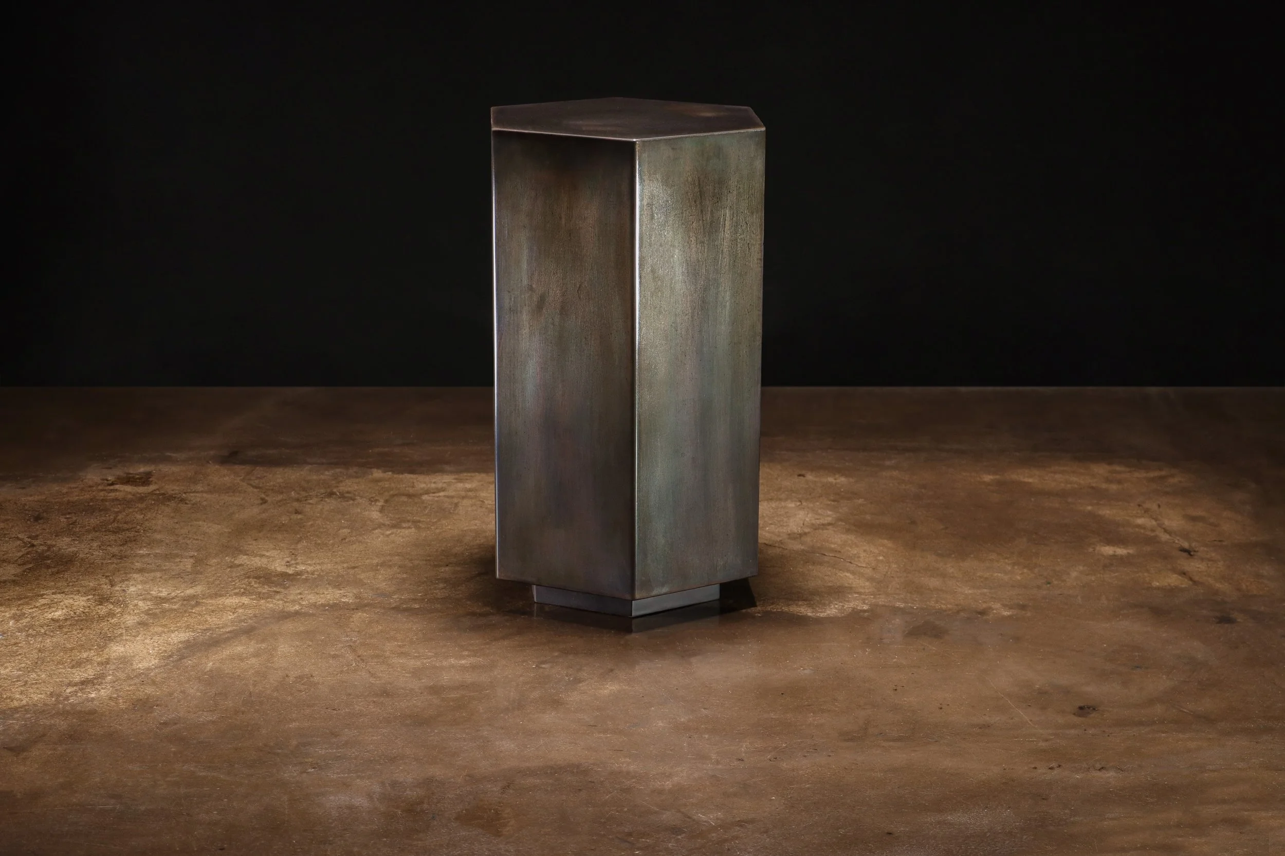 Ettore Hex Table Burnished Steel by Costantini 01.jpg