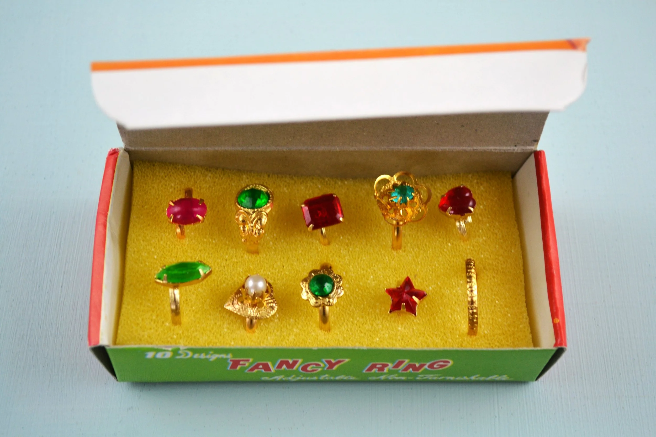Vintage Children's Fancy Ring Adjustable Non-Tarnishable with Original ...