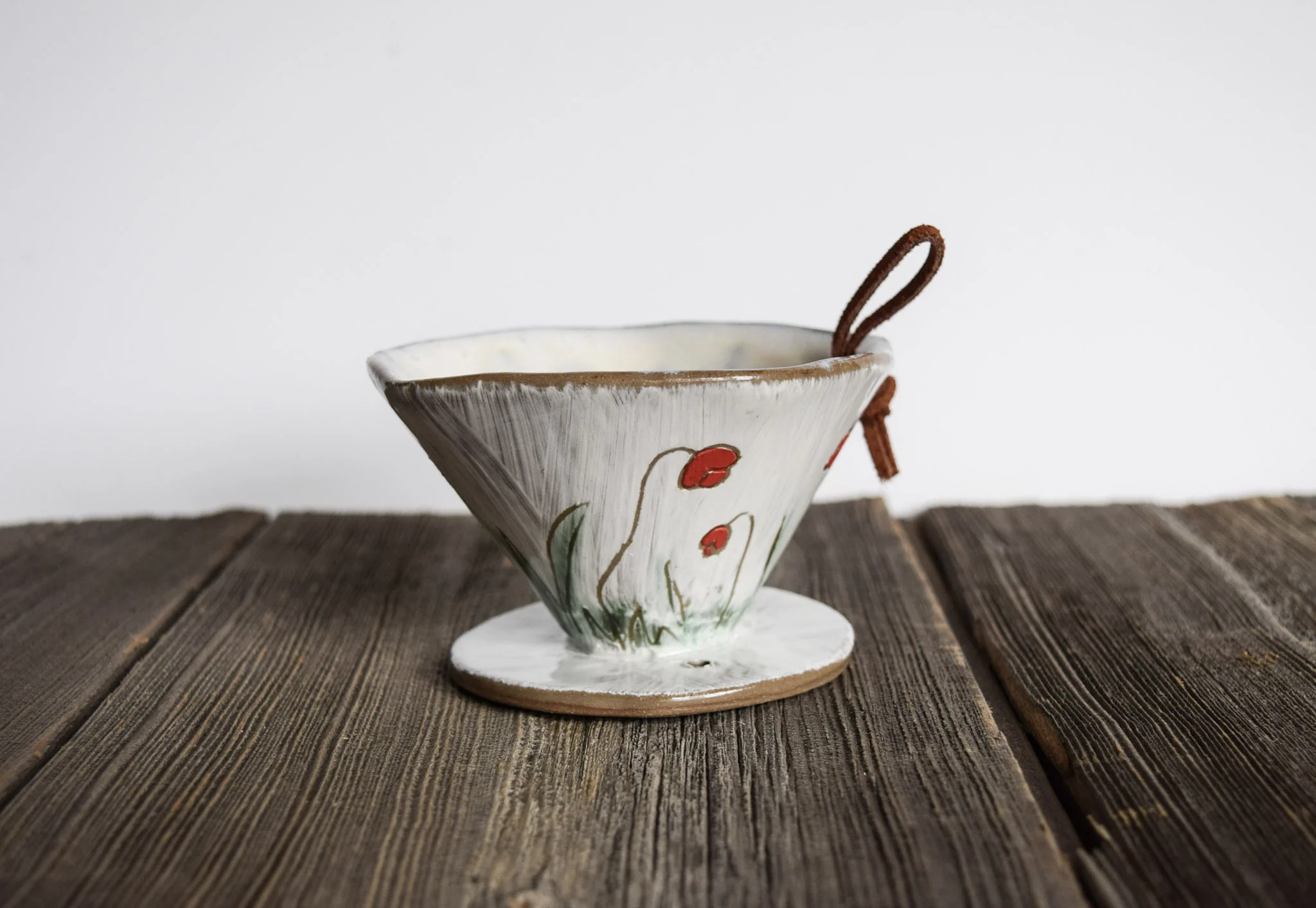 Handmade poppy pour over