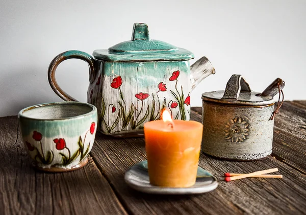 Poppy Teapot and Cup