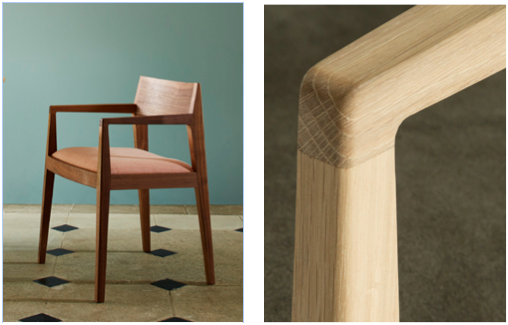 Holworth dining chair by Benchmark in sustainable oak or walnut £495 – available with or without arms