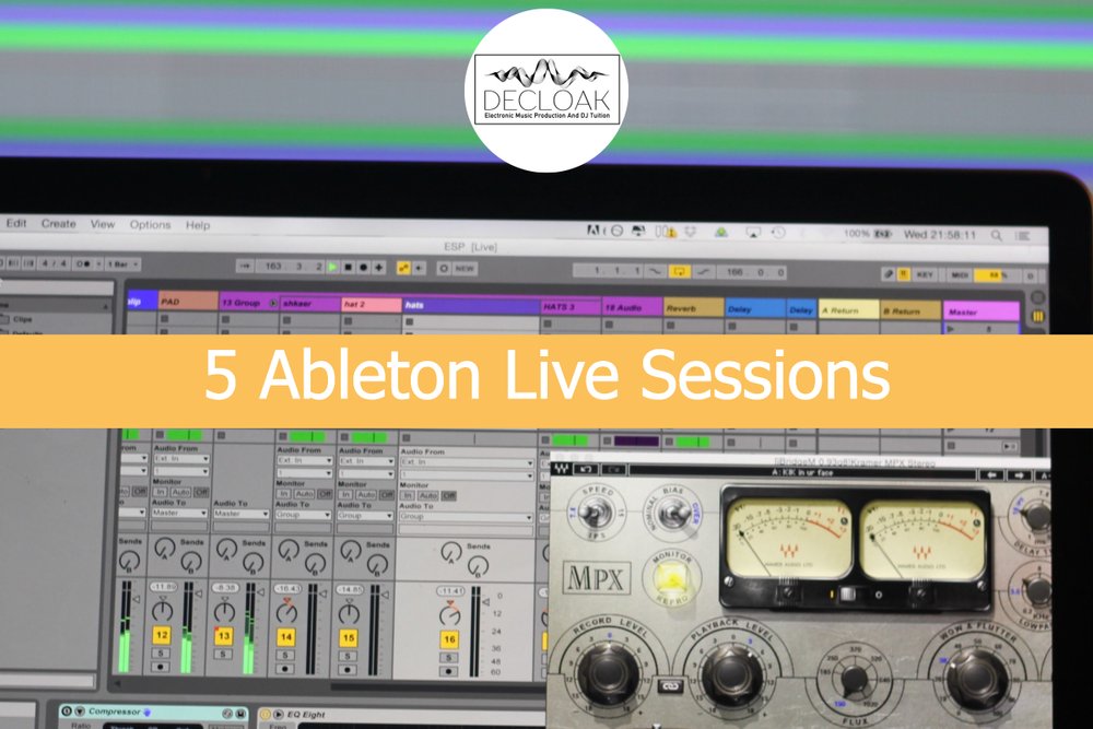 5 x 90 Minute Sessions of Ableton Live Tuition [ONLINE]