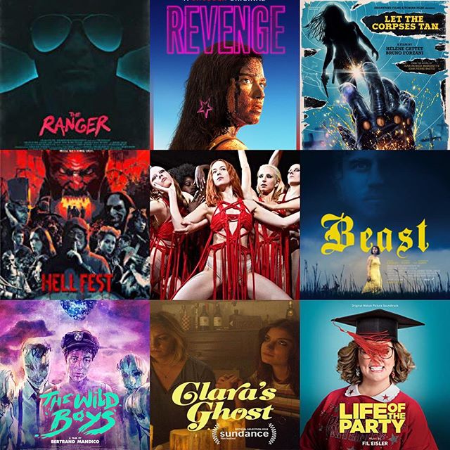 My favorite movies of the year in no particular order 1. The Ranger 2. Revenge 3. Let the Corpses Tan 4. Hellfest 5. Suspiria 6. Beast 7. The Wild Boys 8. Clara&rsquo;s Ghost 9. Life of the Party high recommend on all of these. #movies2018 #bestof201