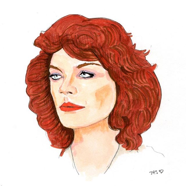 Flashback Friday of my first drawing of the incredible Meg Foster! #jasonedwarddavis #megfoster #horror #horroricon #actress #legend #womeninhorror #womeninfilm #drawing #marker #portrait