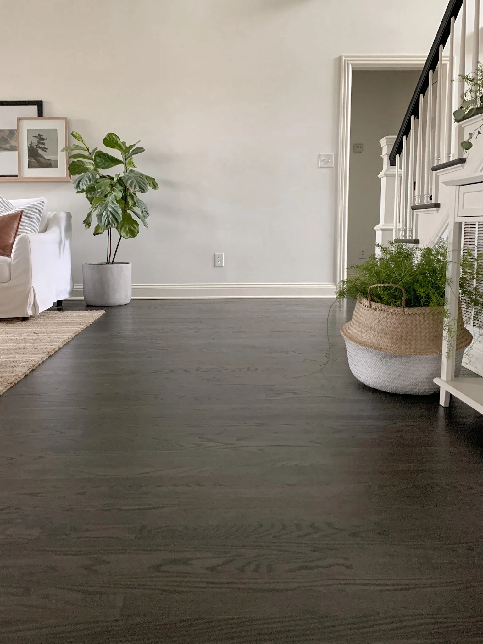 There's more than one way to deal with an orange floor. Sometimes we go dark.