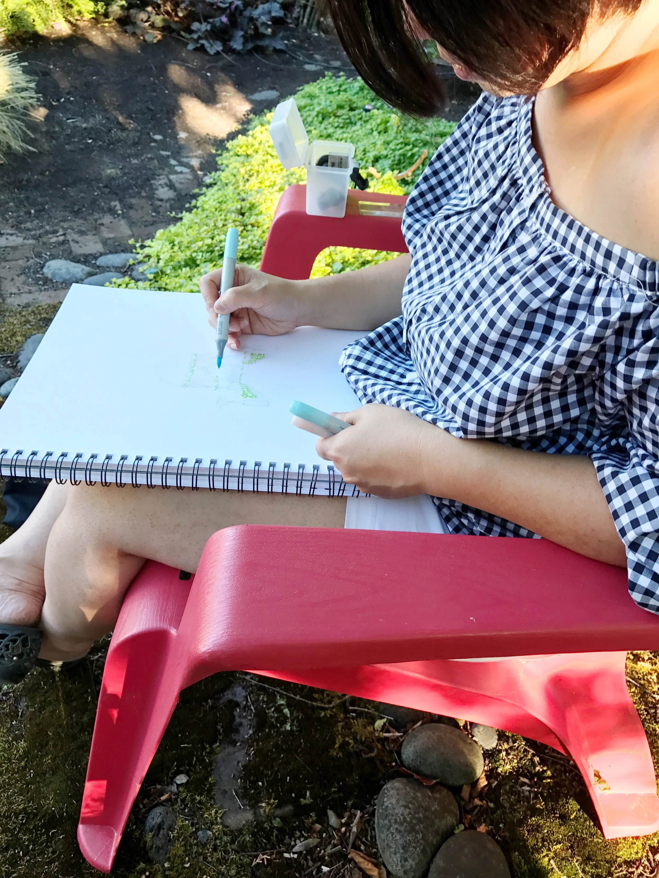 Here I am, in my happy sketching spot ;)