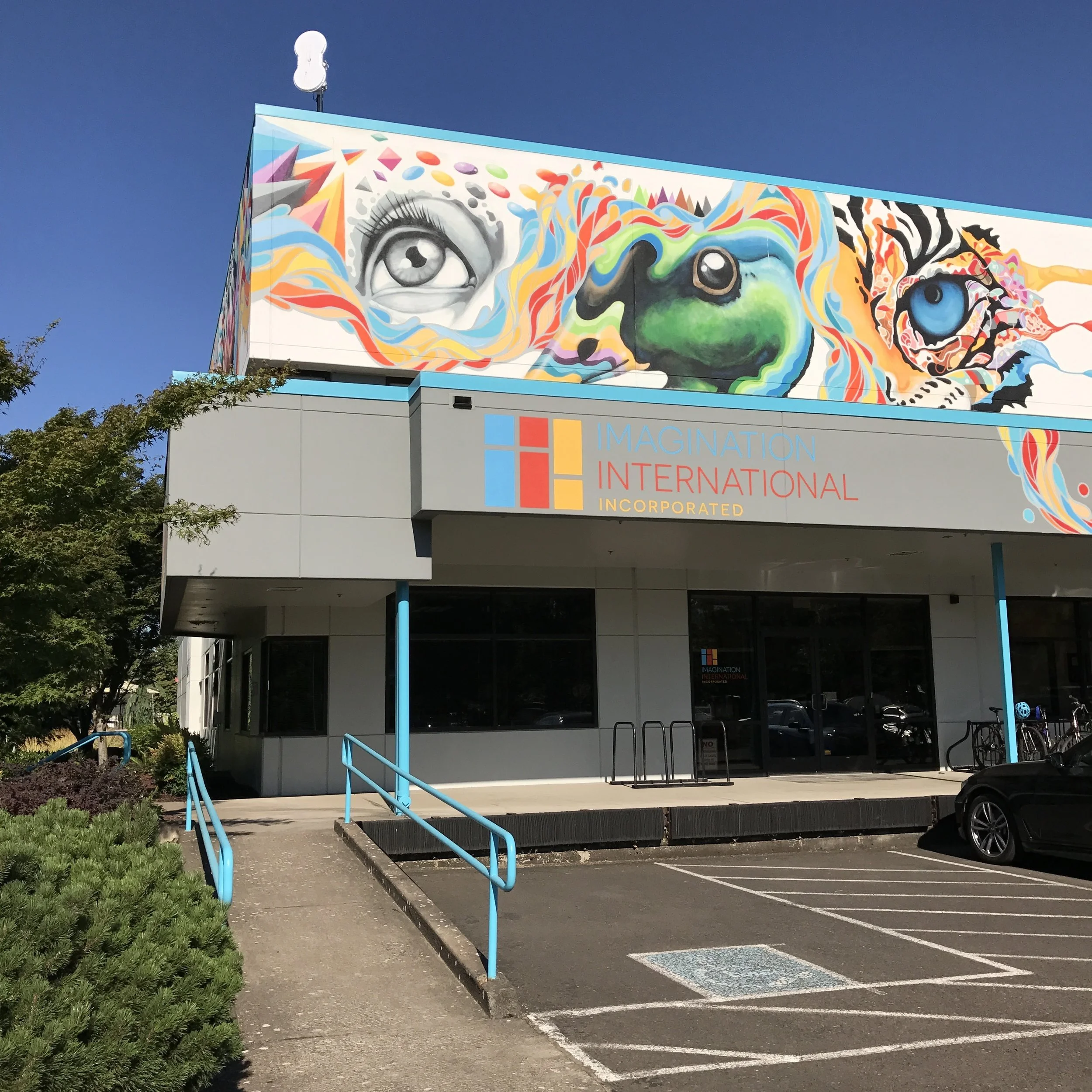 The outside of the @imaginationinternational/@copicmarker building. 