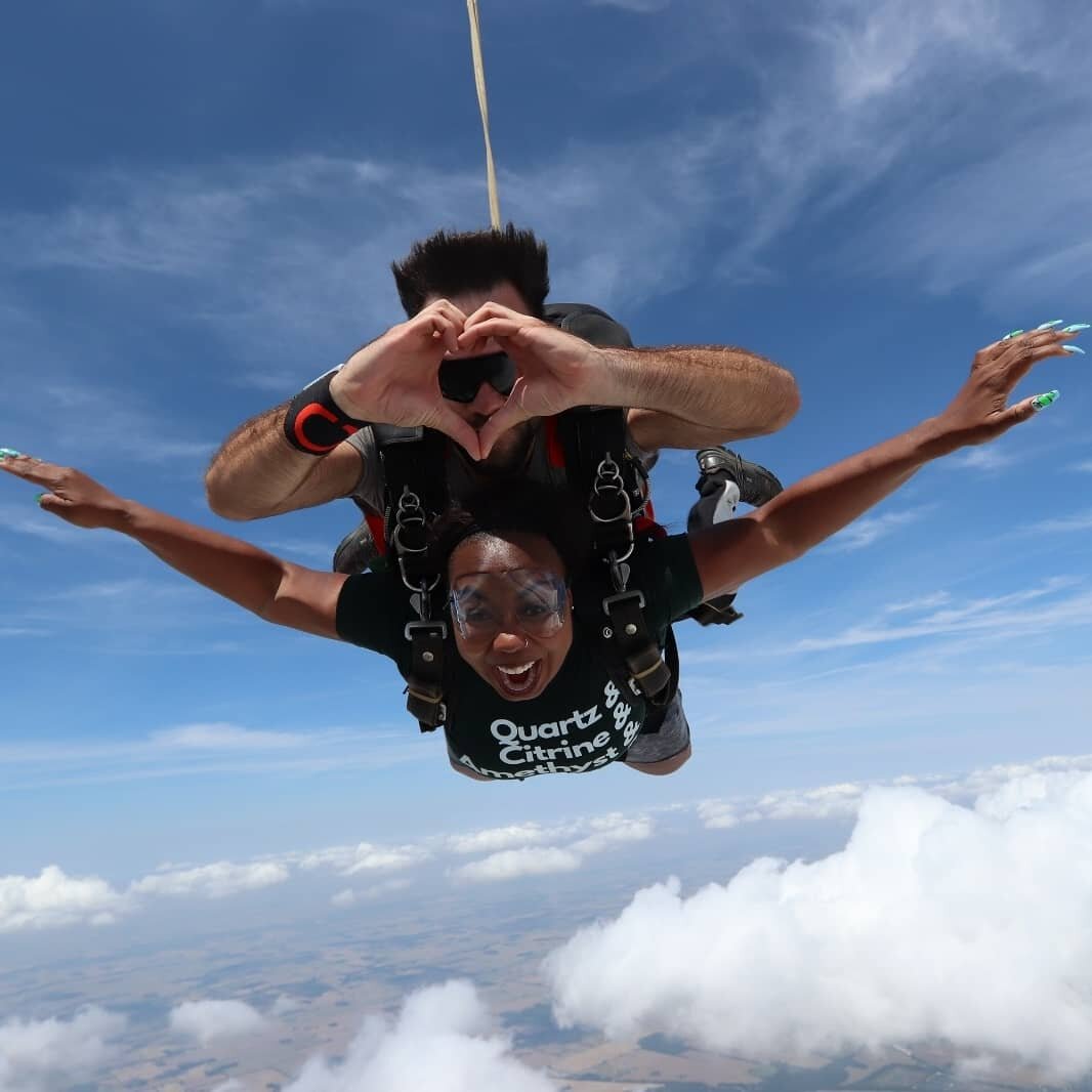 6. I jumped out of a plane
