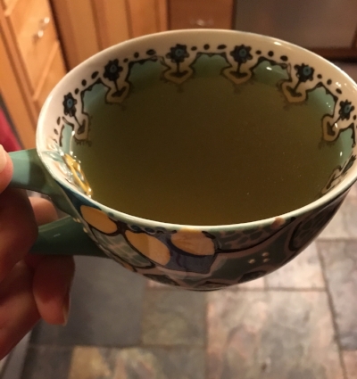 5:15am Green tea with honey + Water
