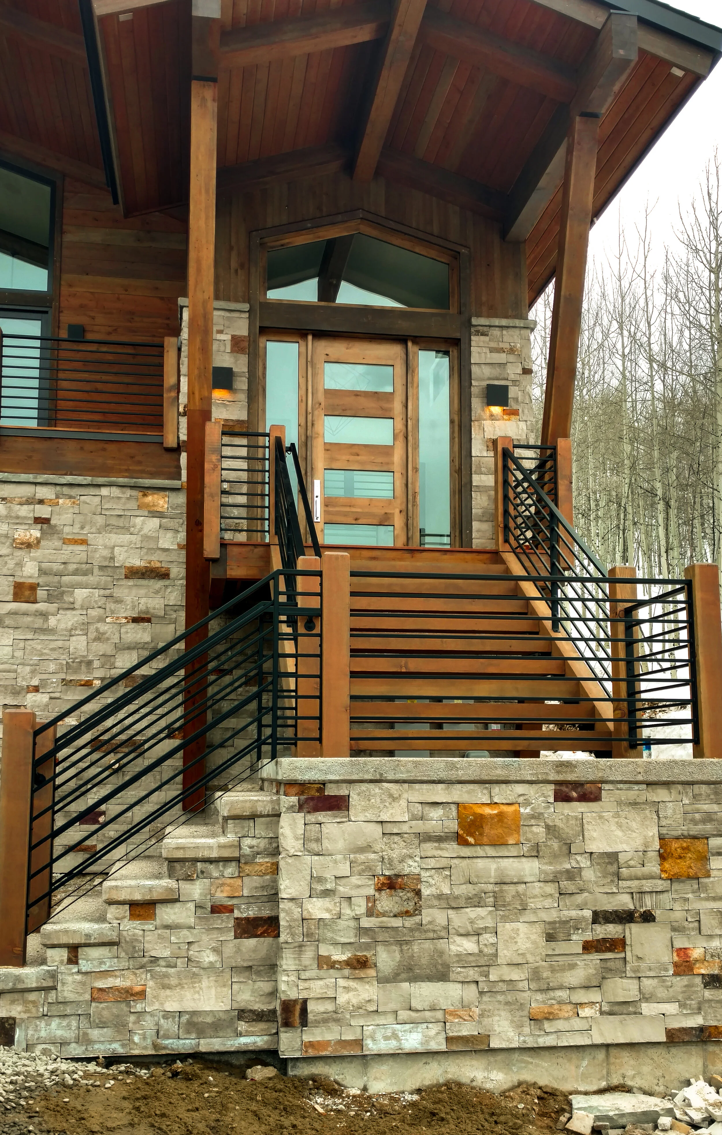 Simple Mountain Exterior Railing Exterior Railings — Buffalo Mountain Metals