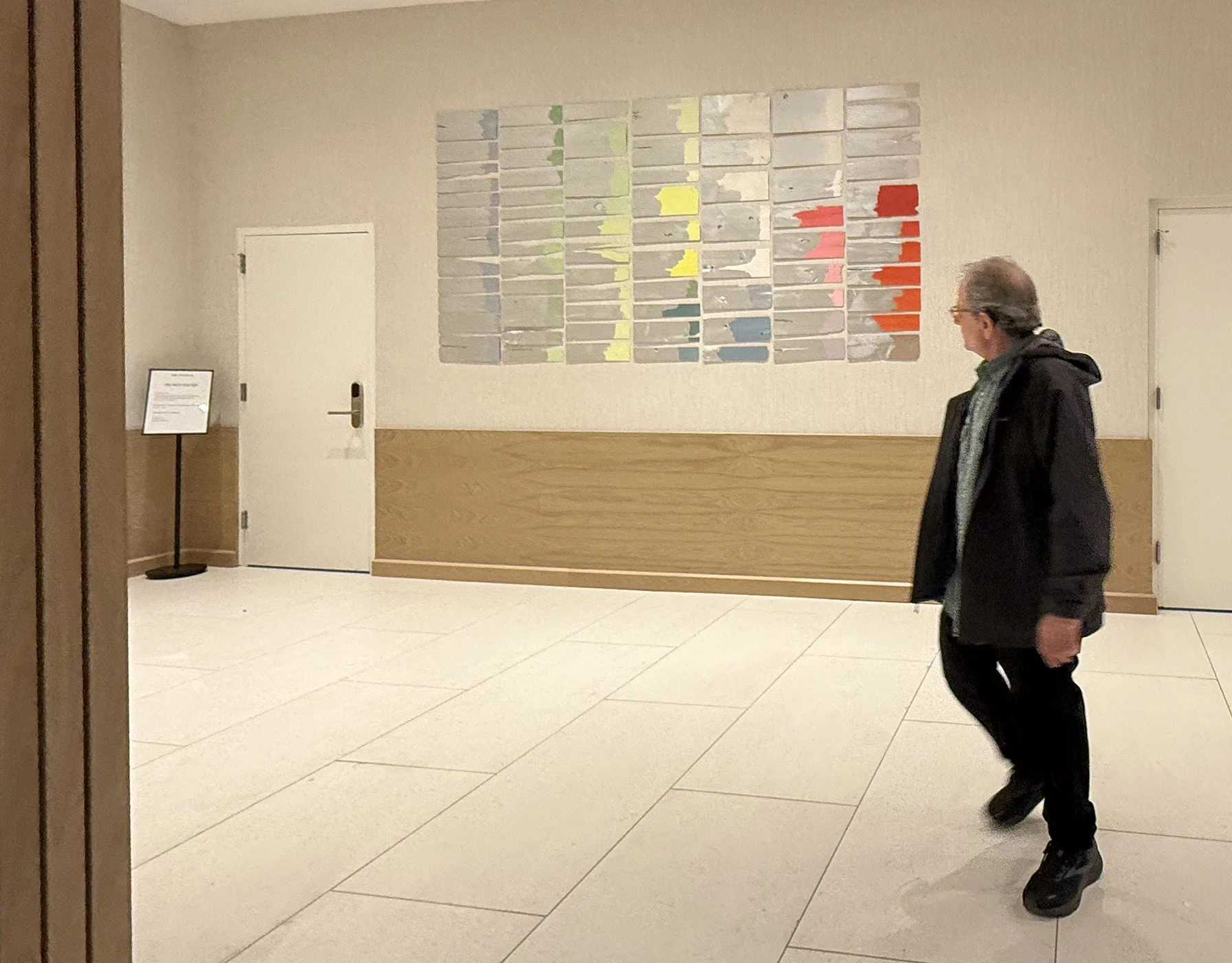 "Silver Change", permanent installation, residential lobby, Jersey City, NJ