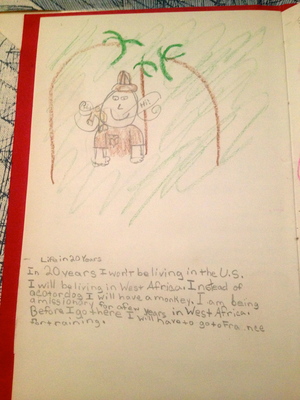 The first book I wrote at age 8. This was my plan for my adult life. 