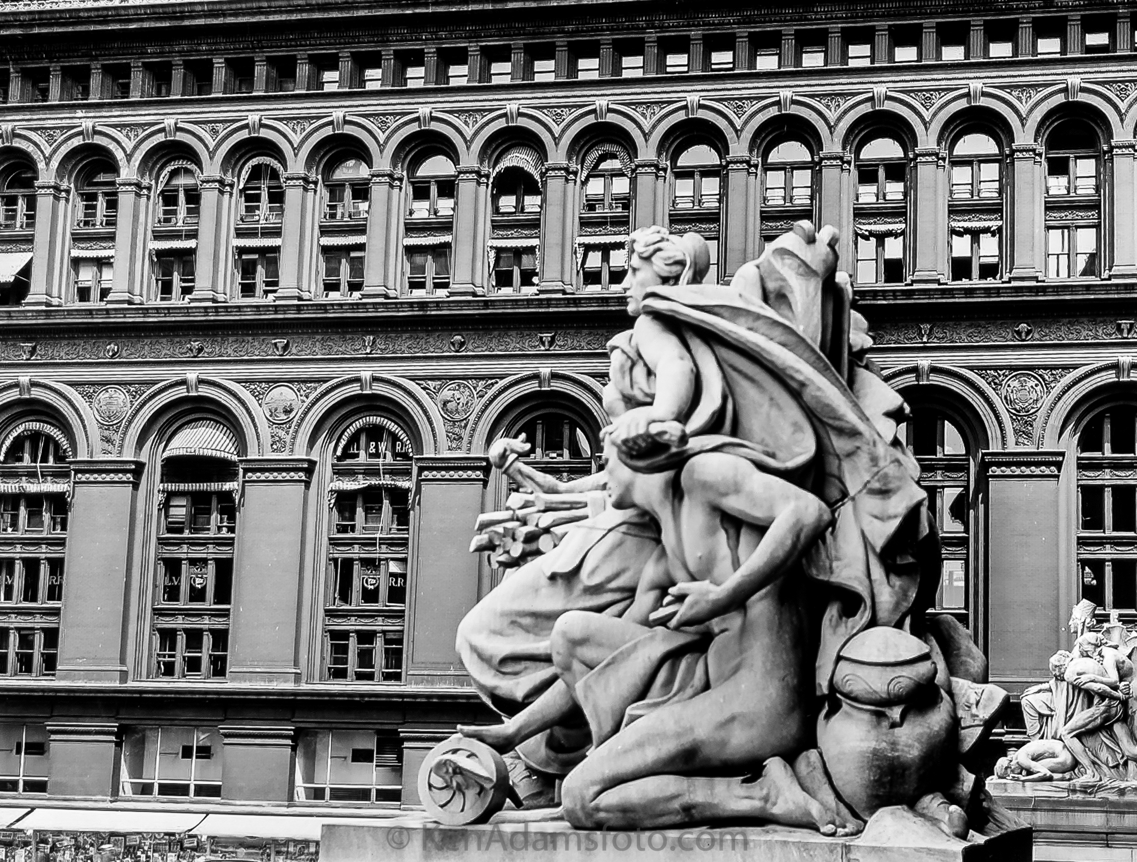 Custom House Statue.
