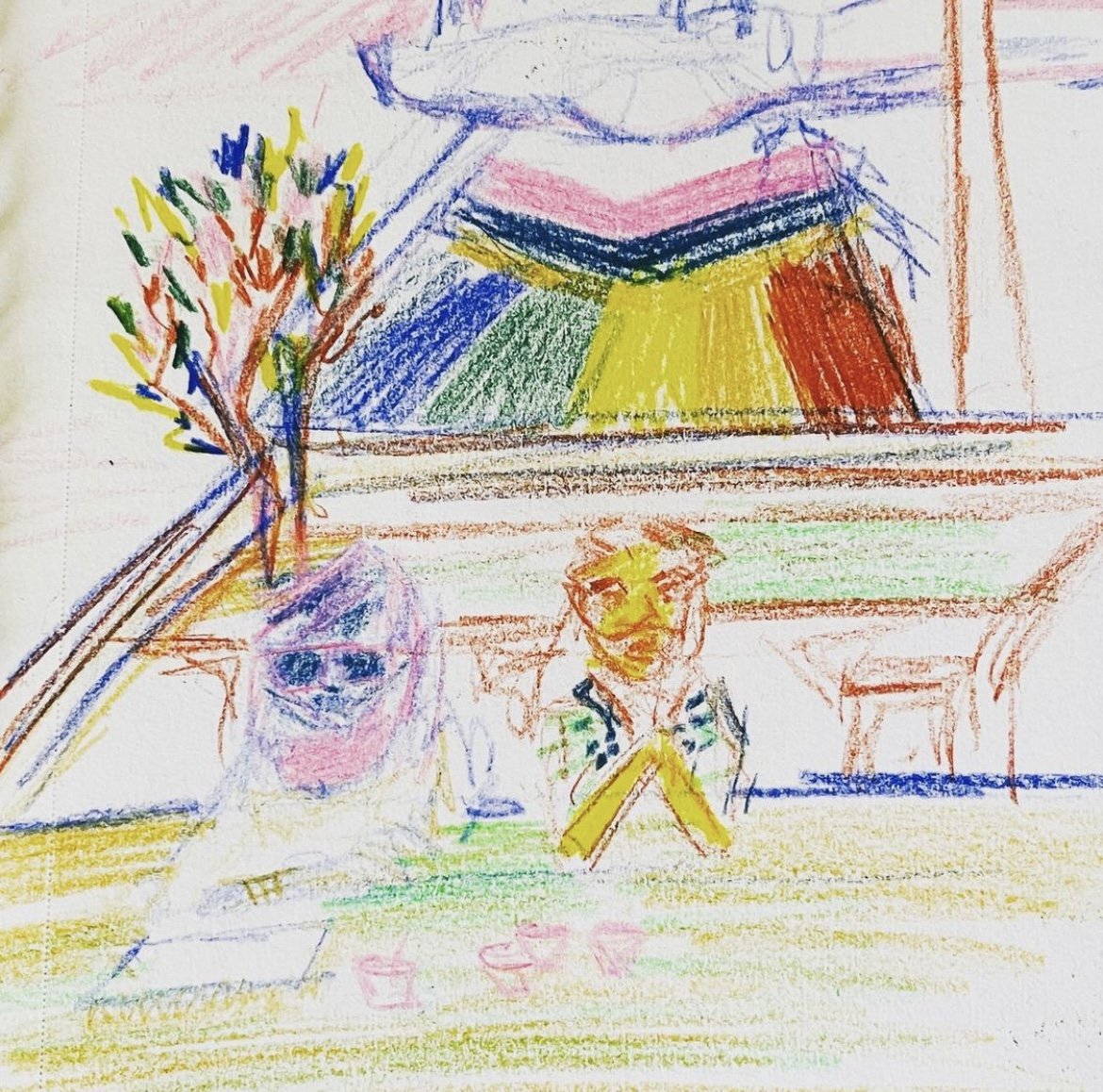 Sketch from Tour of LGBTQ+ Sites in L.A. 