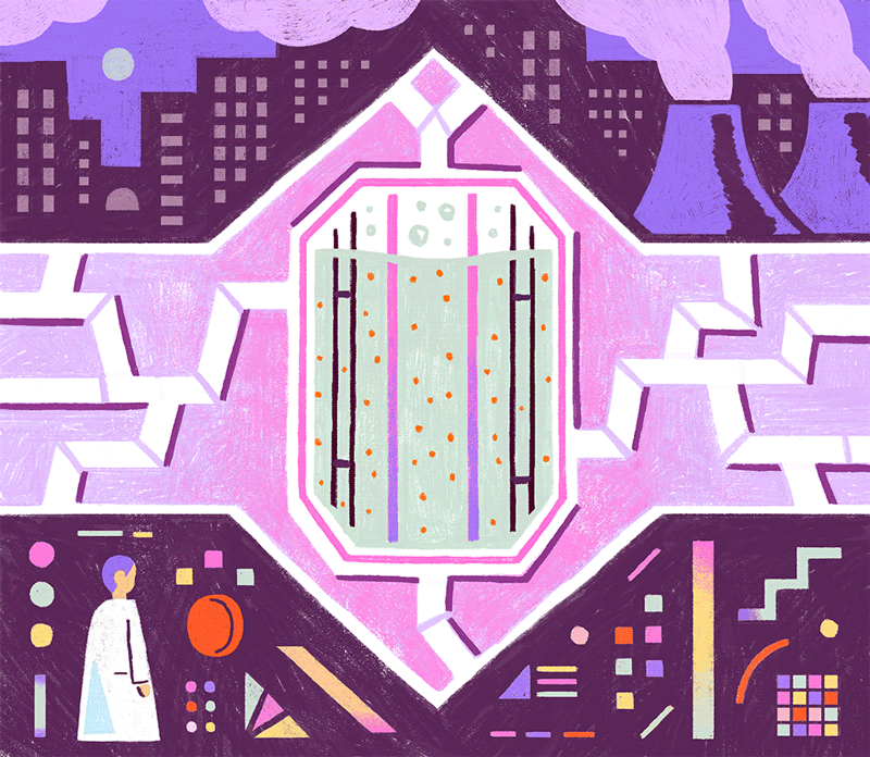 Small Reactors Could Kick-Start the Stalled Nuclear Sector Illustration by Ariel Davis