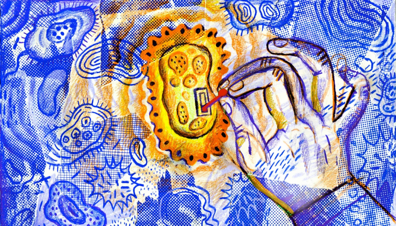 Companies Bet on Designer Bacteria as New Way to Treat Disease Illustration by JooHee Yoon
