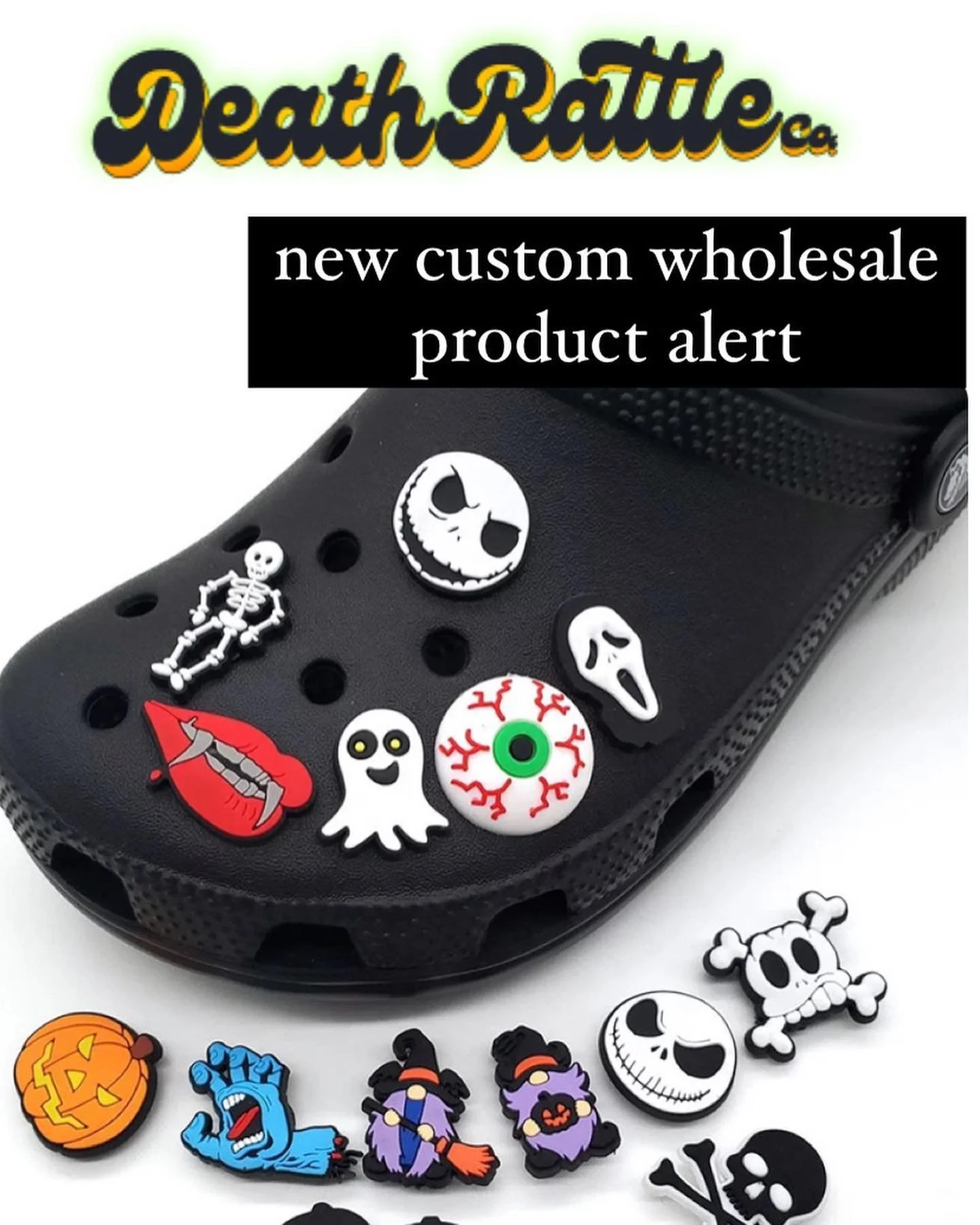 🚨now offering custom PVC shoe charms🚨 These are SO cool &amp; can really spice up any shoe. We can also make METAL shoe charms!

As always, free quotes on custom orders, DM OR follow link in bio!
#deathrattleco  #customshoecharms #shoecharms #promo