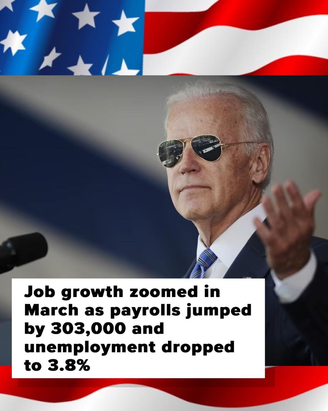 That&rsquo;s right. 

Read more: https://www.cnbc.com/2024/04/05/job-growth-totaled-303000-in-march-better-than-expected-and-unemployment-was-3point8percent.html