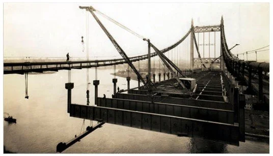 Today in NYC #LaborHistory: After seven years of labor by as many as 2,800 construction workers, the Triborough Bridge opens in New York. Actually a complex of three bridges, it connects the boroughs of Manhattan, the Bronx, and Queens. Construction 