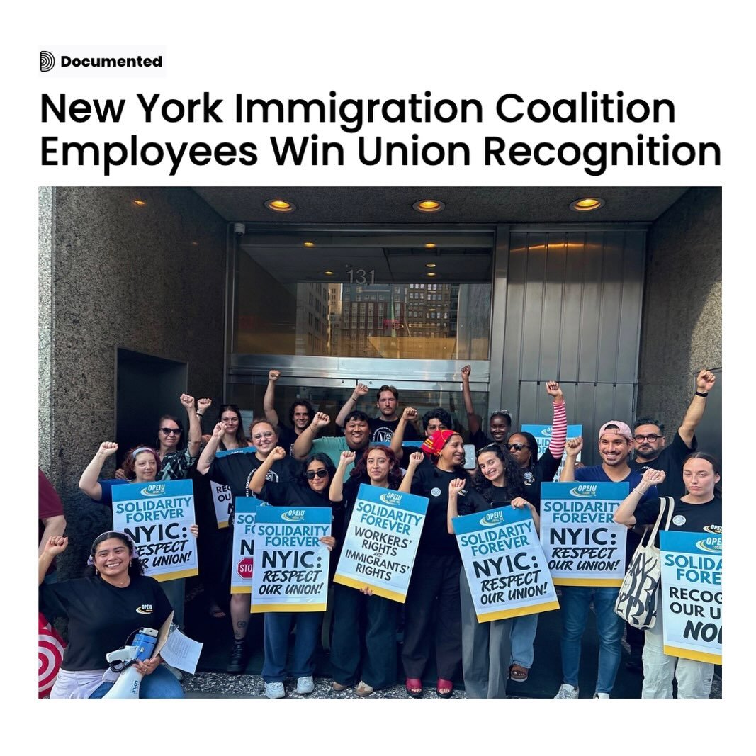 #ICYMI last week: Both @nyicunited and @opeiulocal153 confirmed that NYIC management voluntarily recognized the union on Thursday. 

💪

More: https://documentedny.com/2026/07/31/nyic-union-voluntary-recognition/