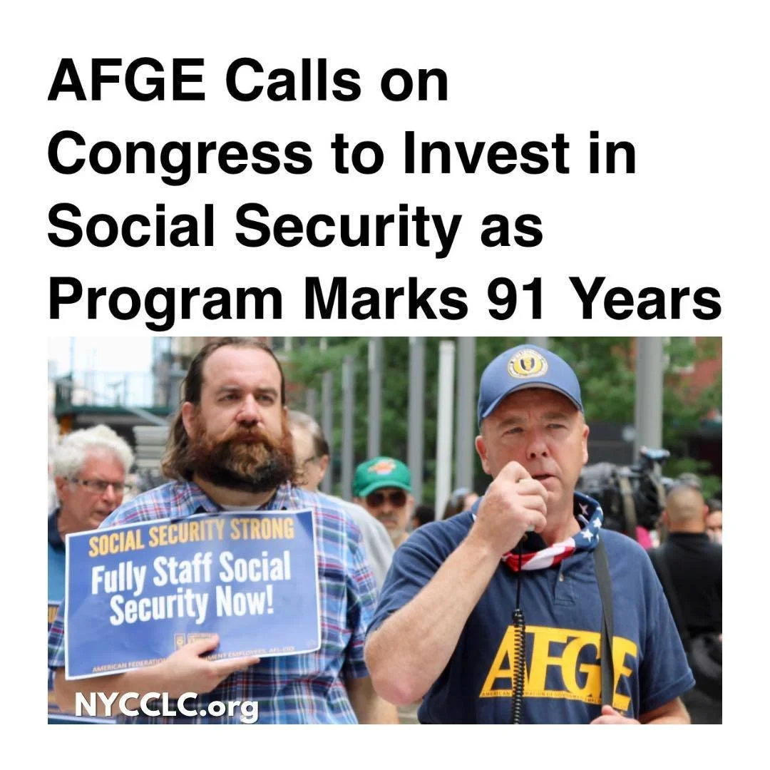 Marking the 91st anniversary of President Franklin D. Roosevelt&rsquo;s signing of the Social Security Act, AFGE is calling on Congress to protect these hard-earned benefits and address the Social Security Administration&rsquo;s urgent staffing crisi
