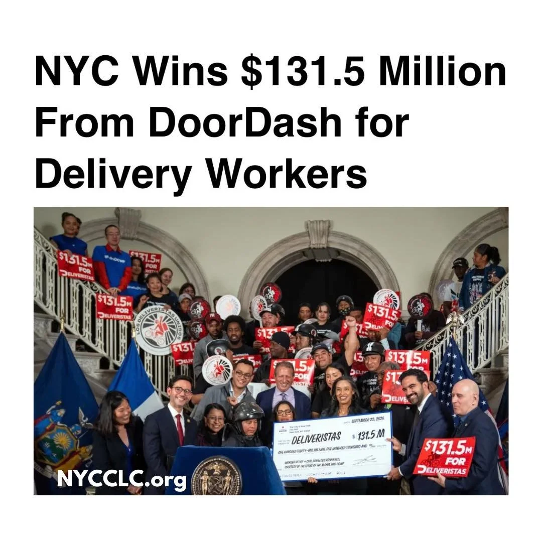 #ICYMI last week: Mayor Mamdani, Deputy Mayor Su, and Commissioner Levine announced a historic enforcement action against DoorDash for systemic violations of NYC&rsquo;s Delivery Worker Laws.