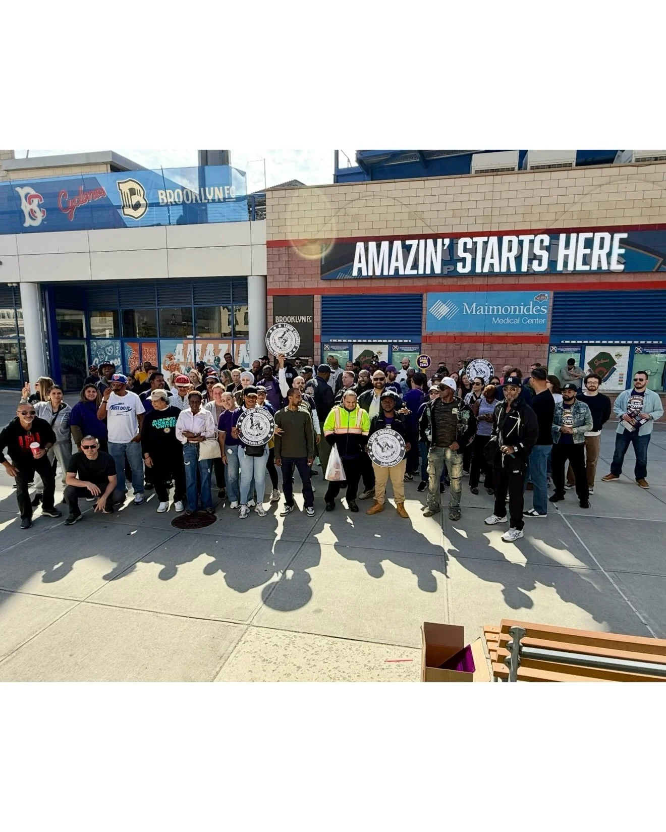 We joined forces today with @32bjseiu, @lu3ibew, @nynurses, @cwadistrict1 to get out the #UnionStrong vote for candidates like @jessicafornewyork for reelection to the State Senate and @chrismccreight for State Assembly because we need allies in offi