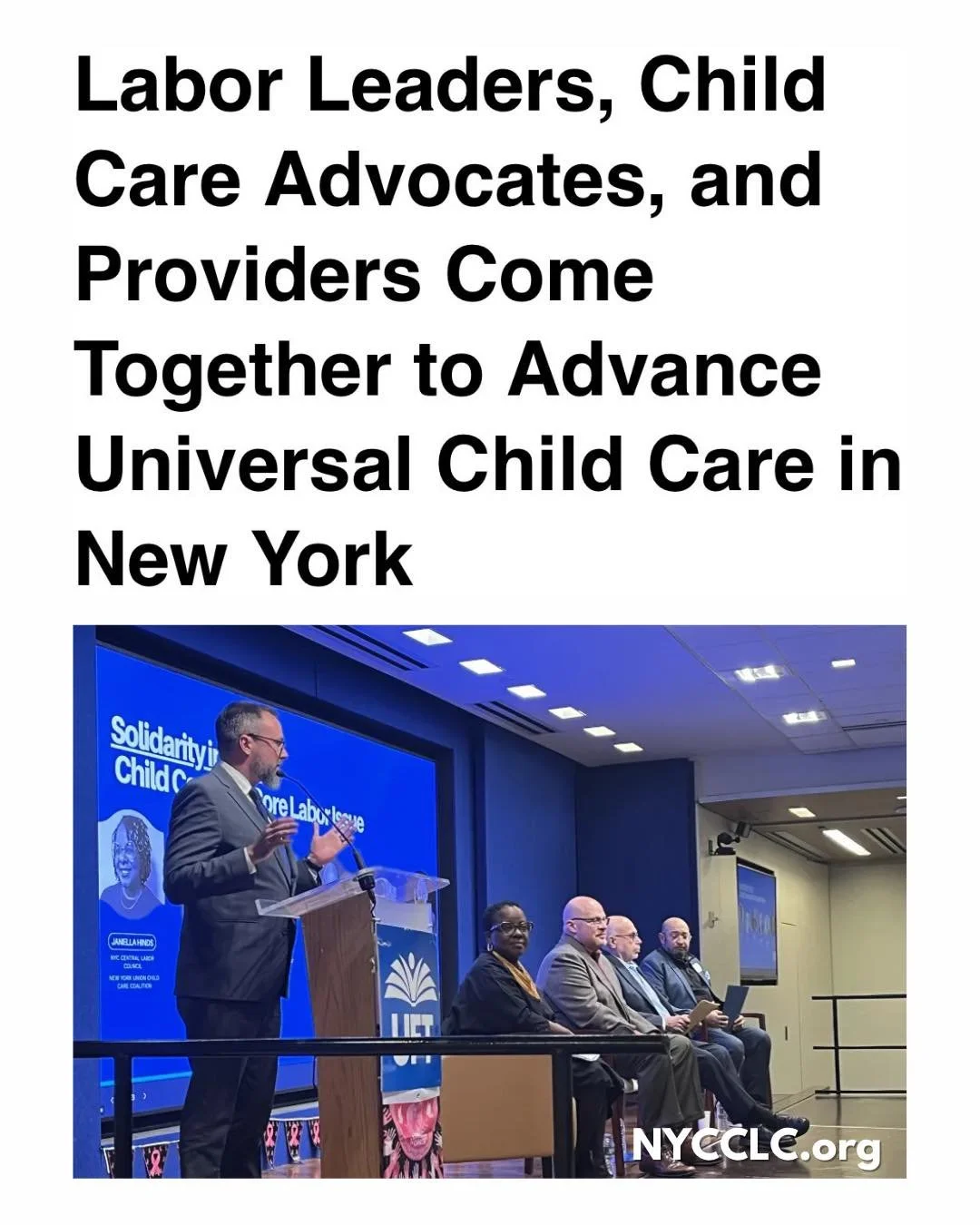 On Tuesday, labor leaders, child care advocates, and providers gathered at the United Federation of Teachers for &ldquo;The Labor Path to Universal Child Care,&rdquo; a daylong convening focused on developing a shared labor strategy to advance univer