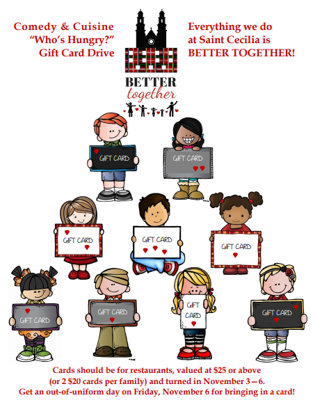 Comedy &amp; Cuisine Gift Card Drive