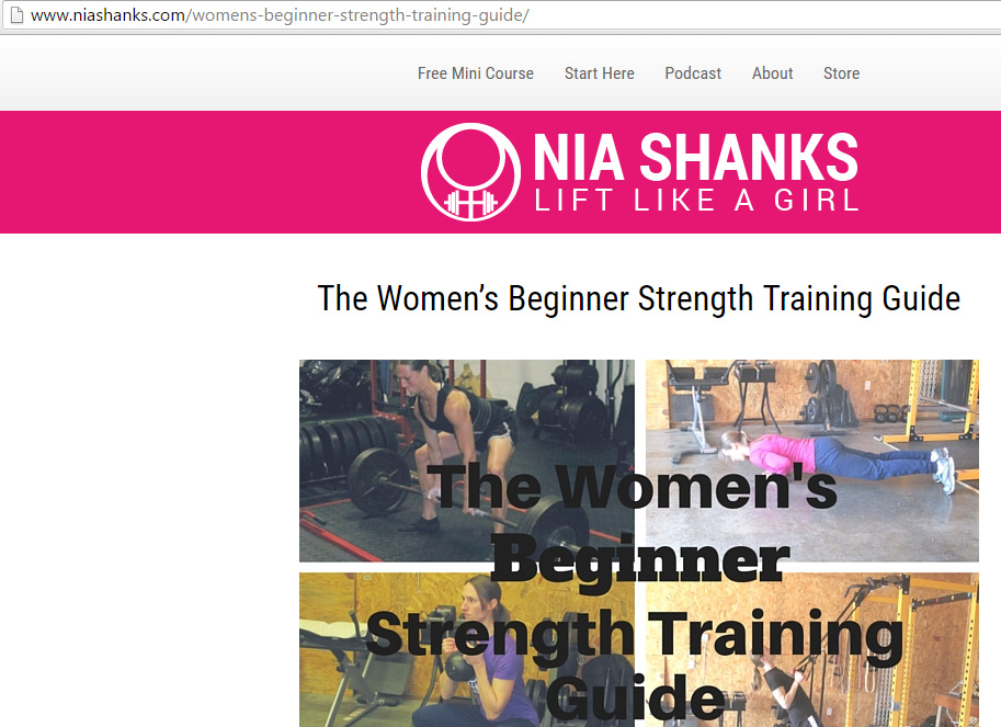 Though the massive splash of pink instantly signifies a female audience, the training advice of Nia Shanks is well suited for most human beings. For Western Strength, we've tried to largely de-gender our advice except when it pertains to a concentrated myth among either men or women.
