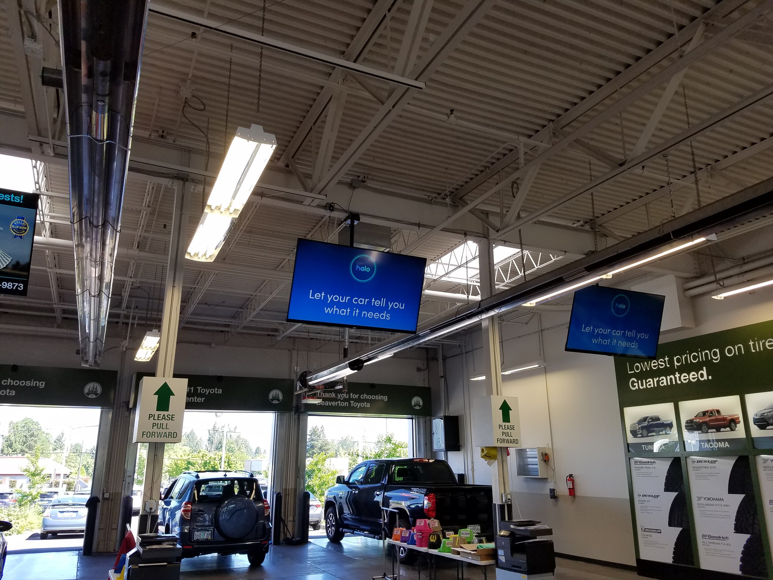 We deployed a similar approach to people sitting in the dealership’s service drive.