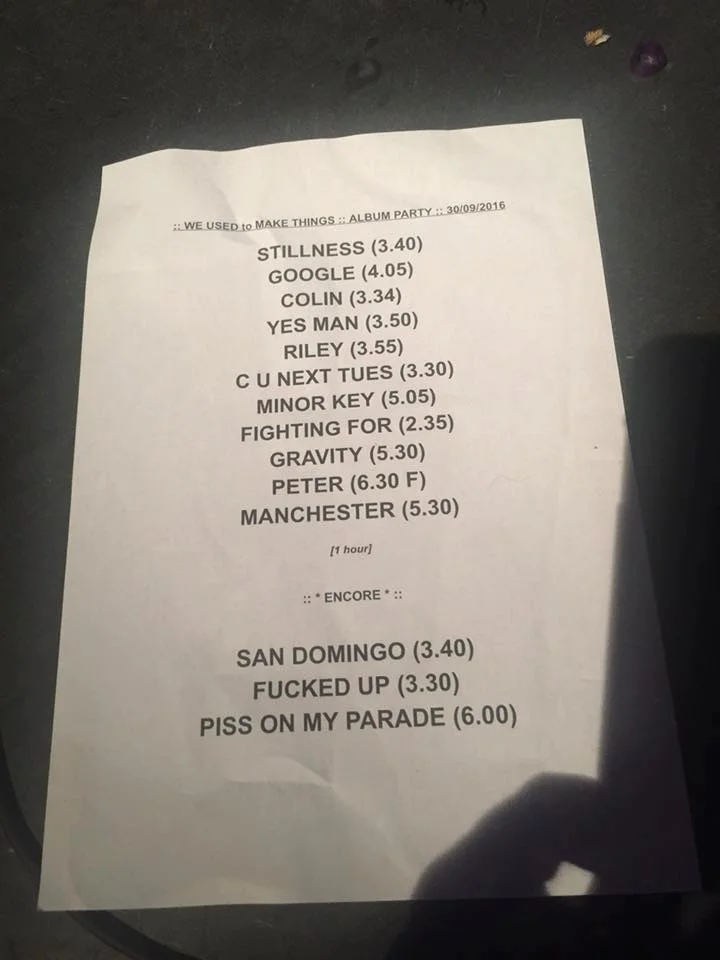 WUTMT Set List.