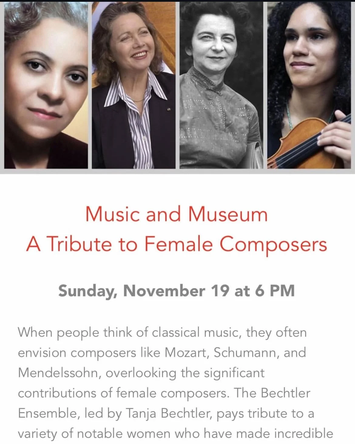 Music and Museum: A Tribute to Female Composers