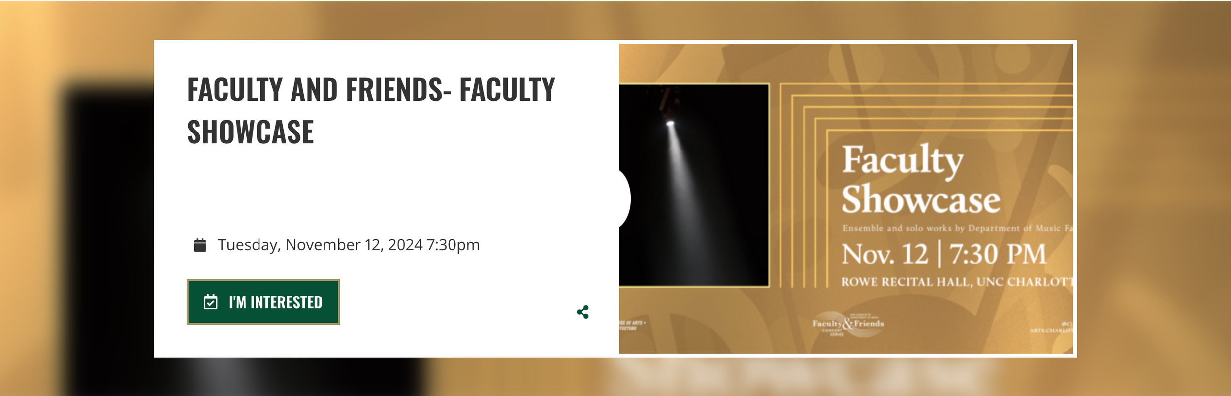 Faculty and Friends Concert at UNCC