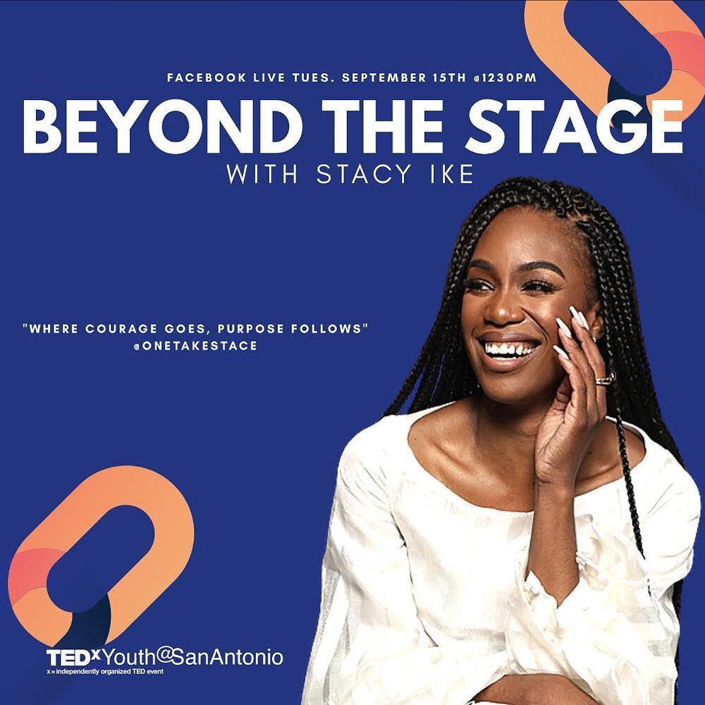 A MOMENT 🙏🏾
Your girl is very excited for this conversation, we will be keeping it raw and real! Come join me LIVE ON FACEBOOK tomorrow at 12:30pm CST with @tedxyouthsa 😆 #tedx #stacyike #onetakestace #pivot