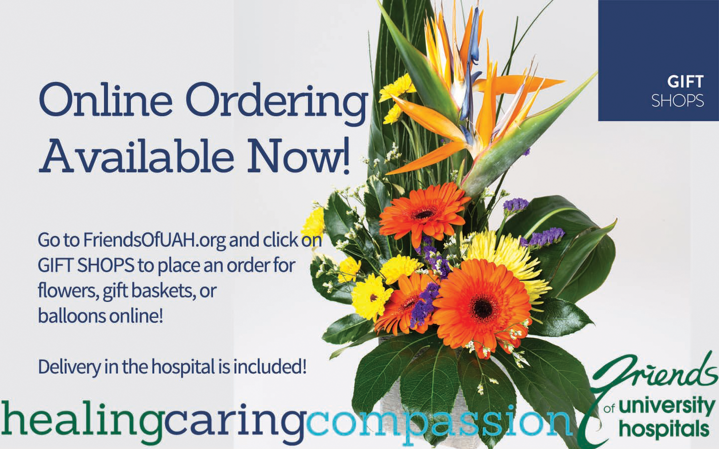 friends gift shop, online orders, flowers, hospital, gifts, balloons 