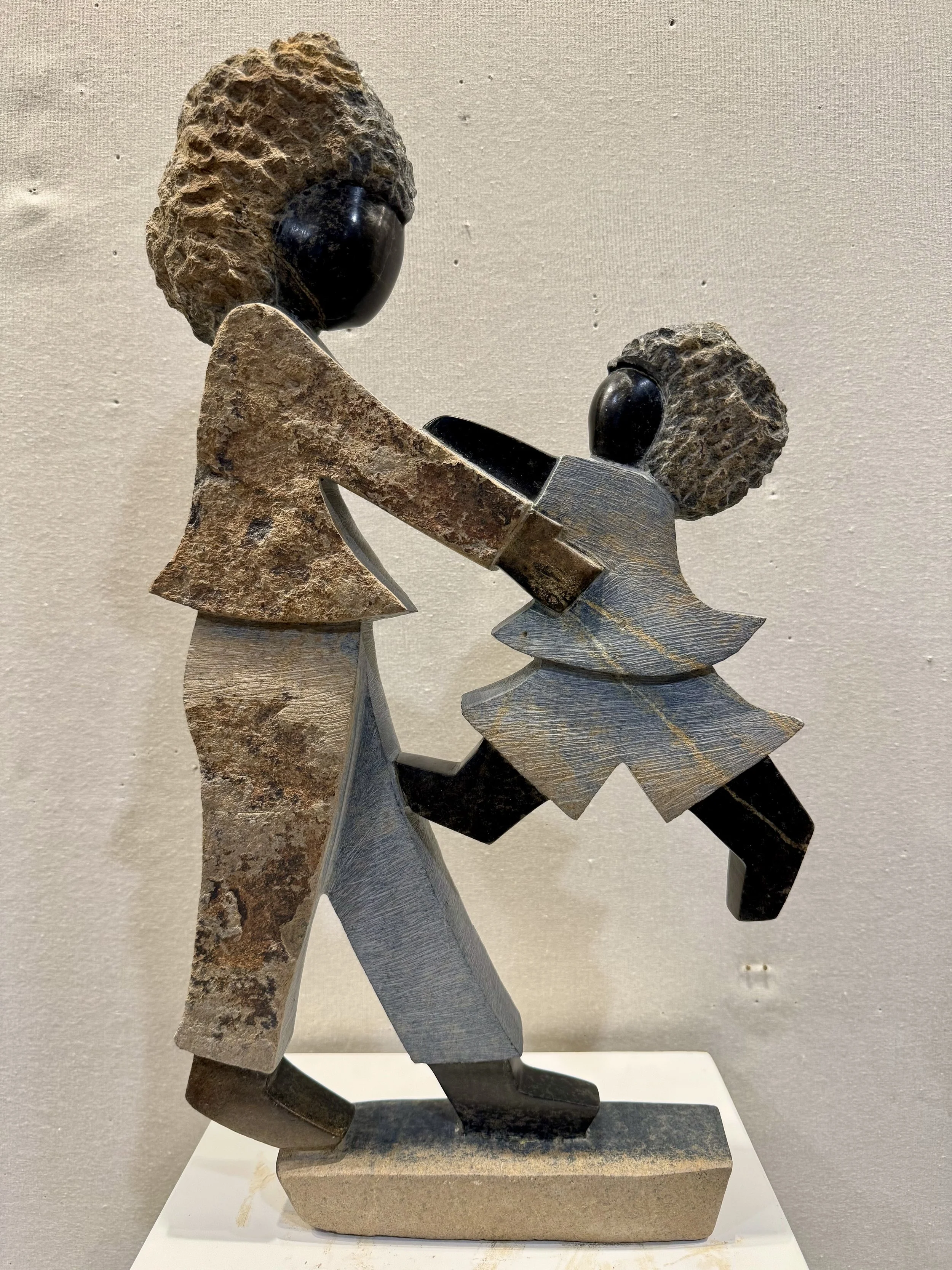 Papa and Son, by Clever Monera, Springstone 19kg, 22"x13"