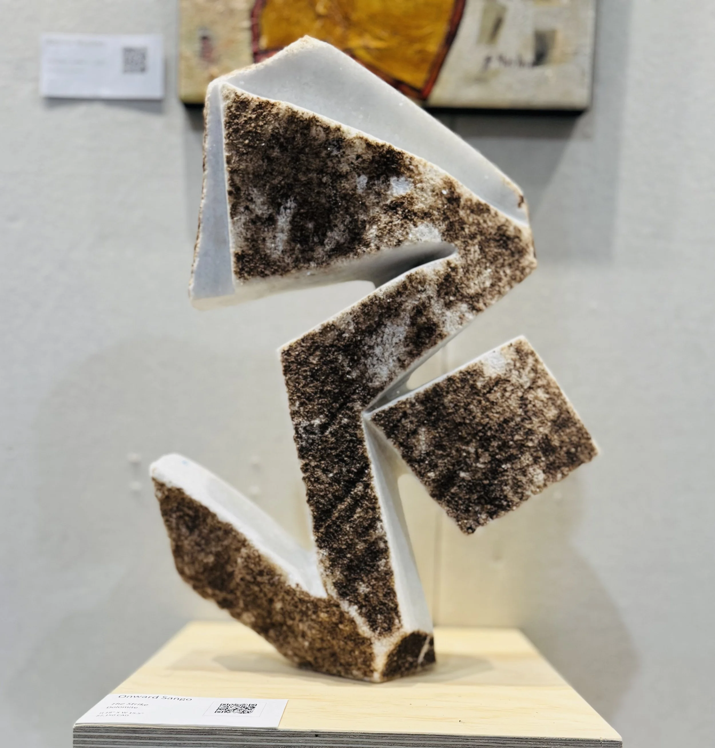 The Strike, by Onward Sango, Dolomite, 18"x15.5", $2150