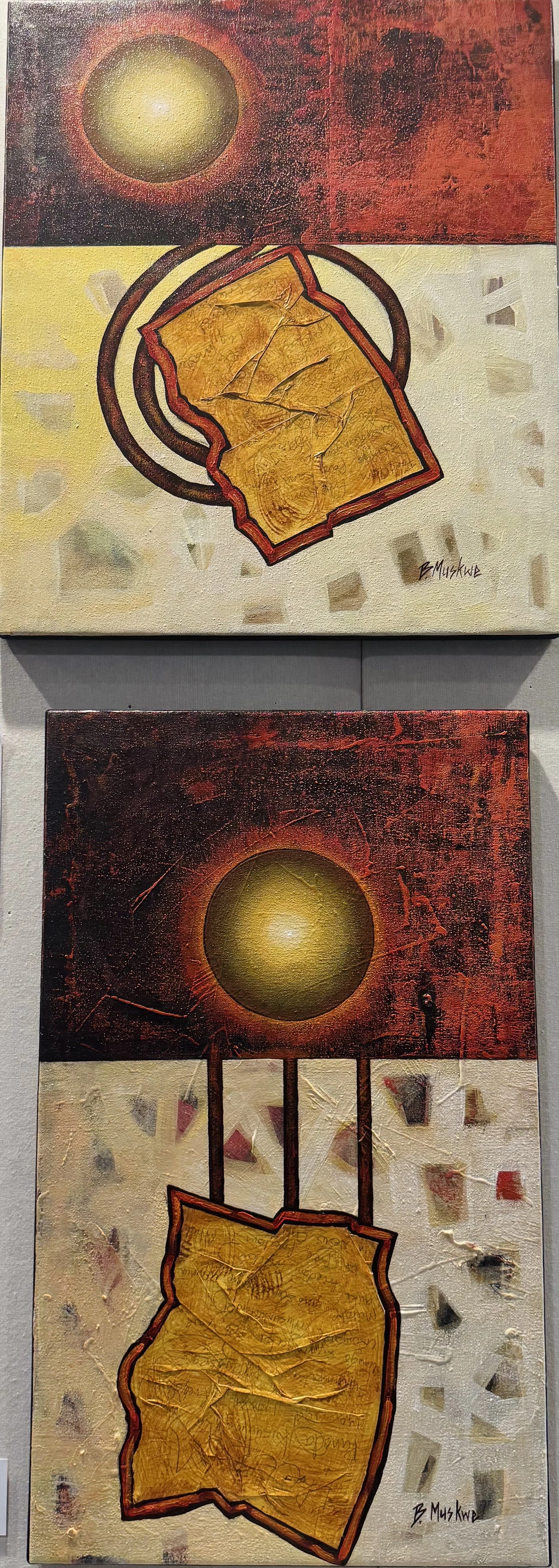 Freedon Letter, by Batsirai Muskwe, 2022, Acrylic on canvas, 20"x16", $1350