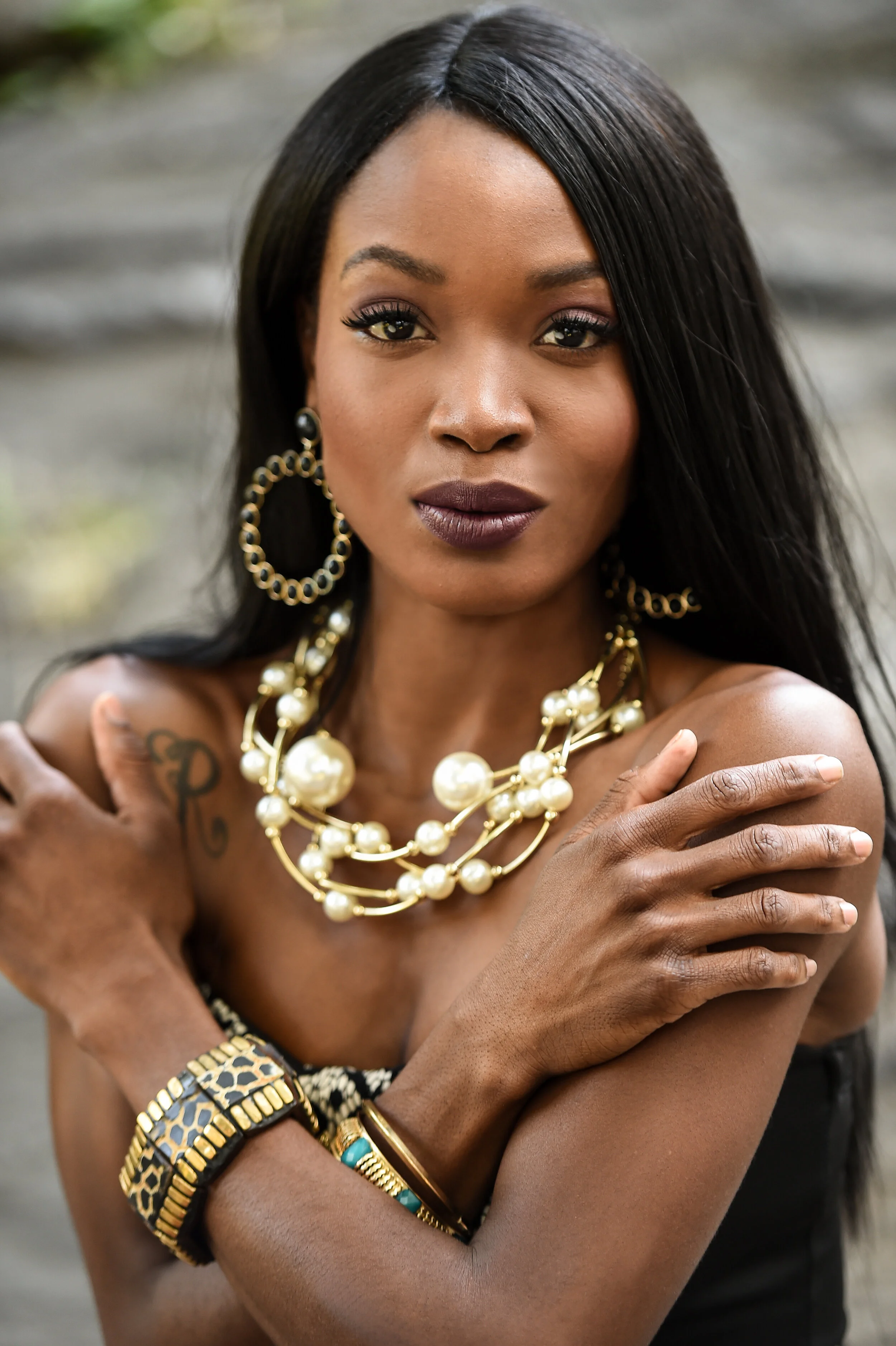 Beautiful Stunning Portrait of an African American Black Woman.