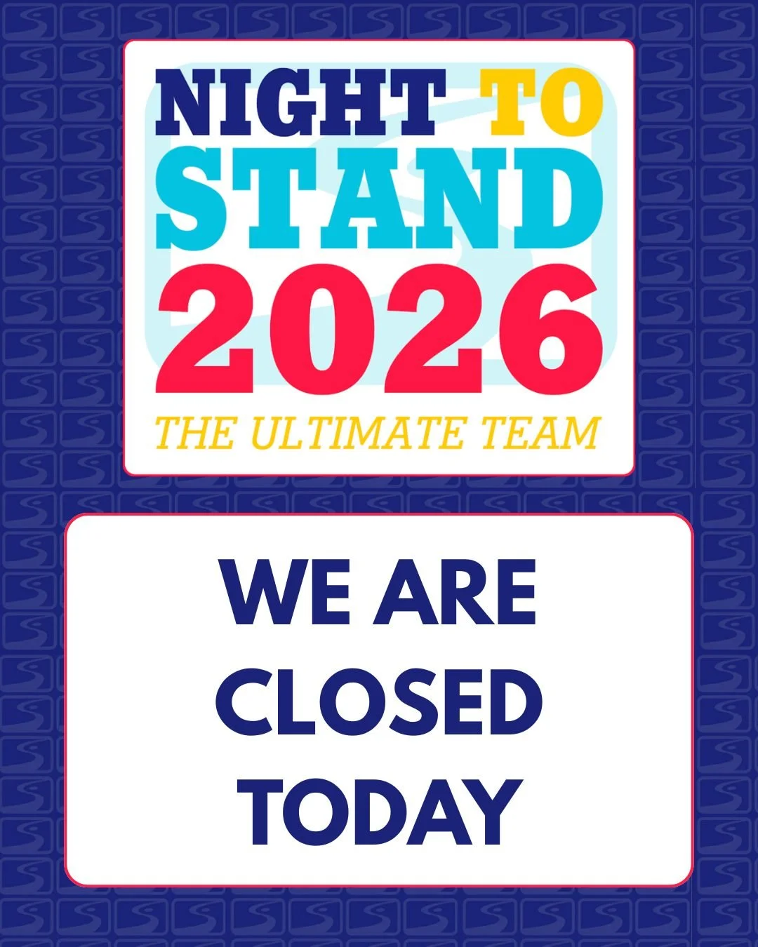 🚨 REMINDER 🚨
We are closed today as we gear up for our Night To Stand Gala! Can't wait to see you tonight!! 🙌🏽
We will be back open on Monday.